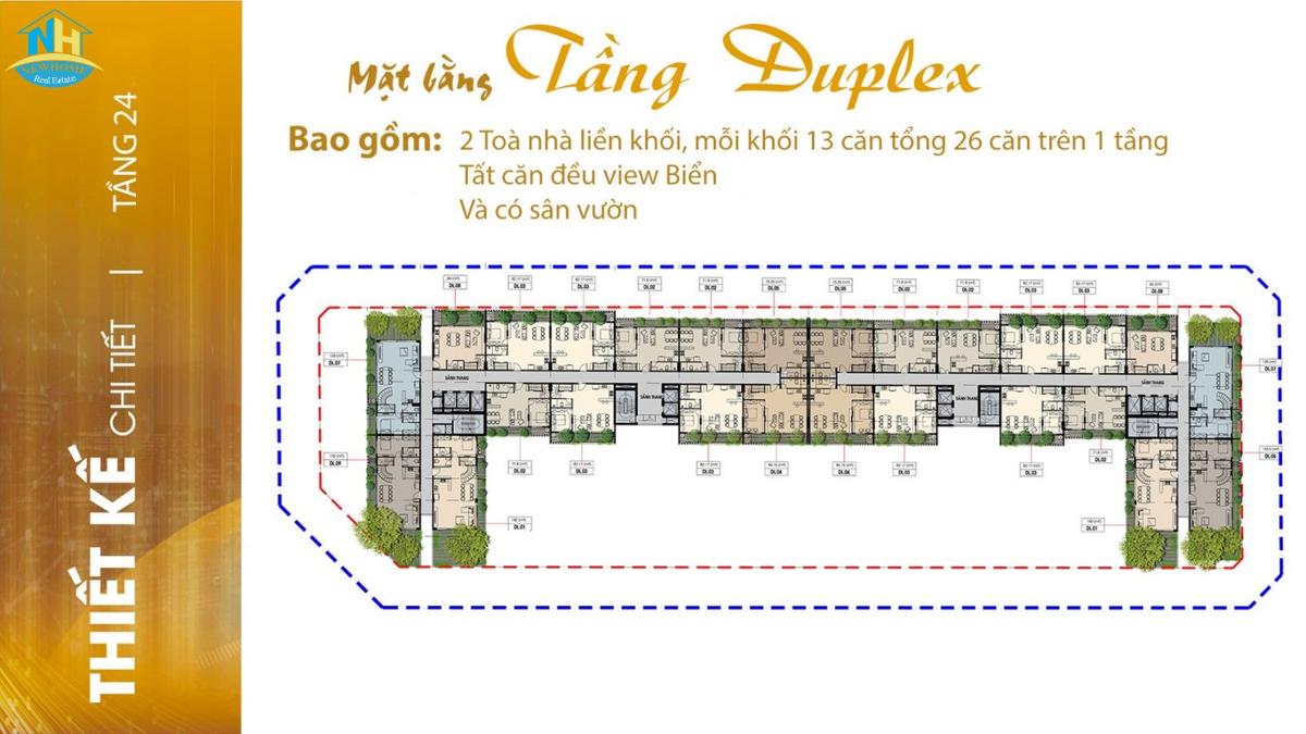 Mặt bằng Duplex Chí Linh Center