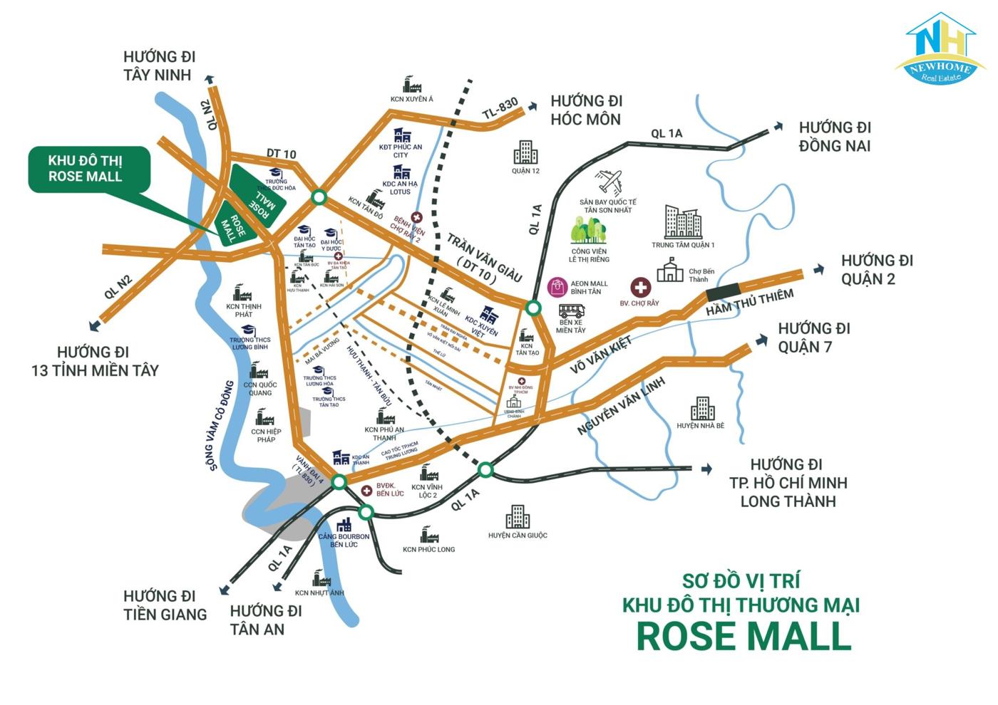 Vị trí dự án Rose Mall