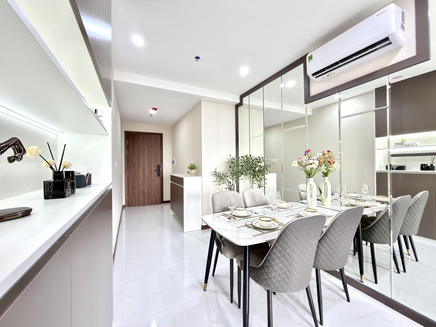 Hình ảnh bàn giao full nội thất căn hộ 3 phòng ngủ Diamond Boulevard