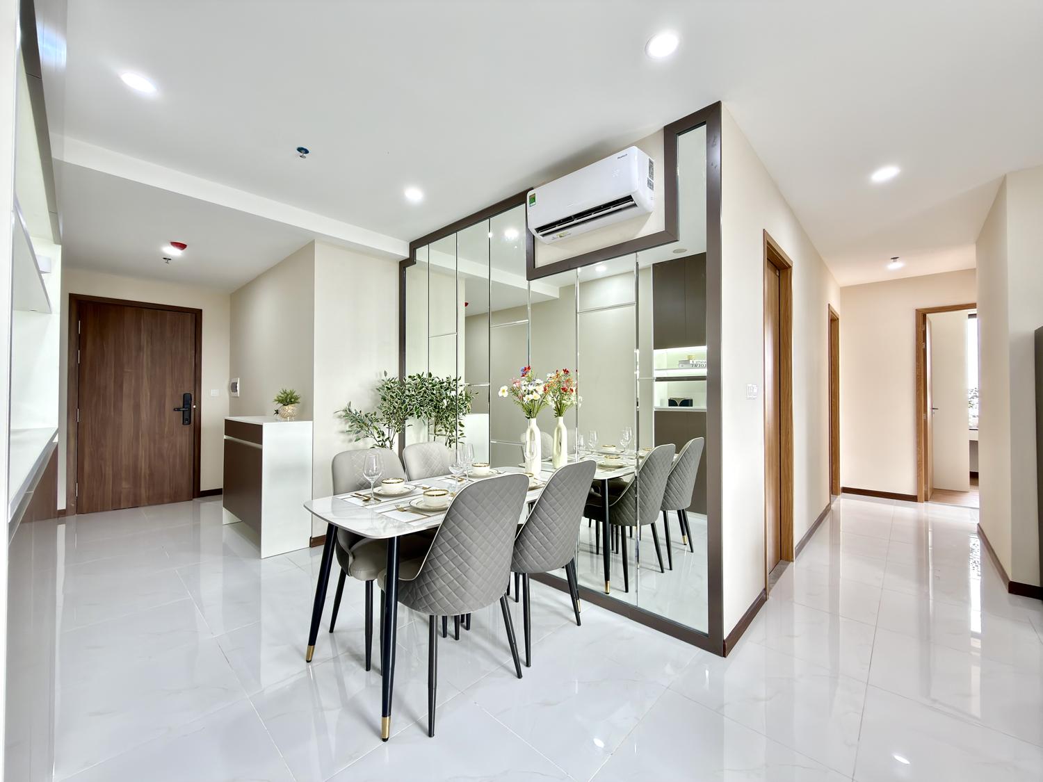 Hình ảnh bàn giao full nội thất căn hộ 3 phòng ngủ Diamond Boulevard