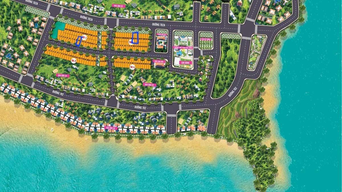 Mặt bằng dự án Rocko Bay Resort Ninh Thuận