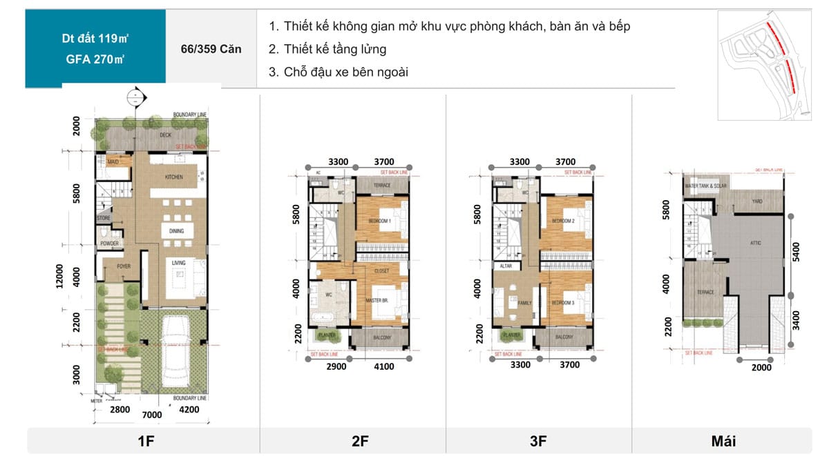 Thiết kế nhà phố dự án Zeitgeist Nhà Bè