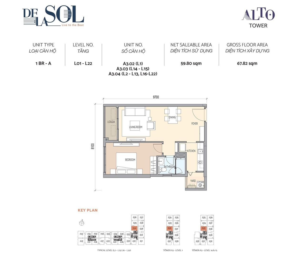 Thiết kế căn hộ dự án De La Sol Quận 4