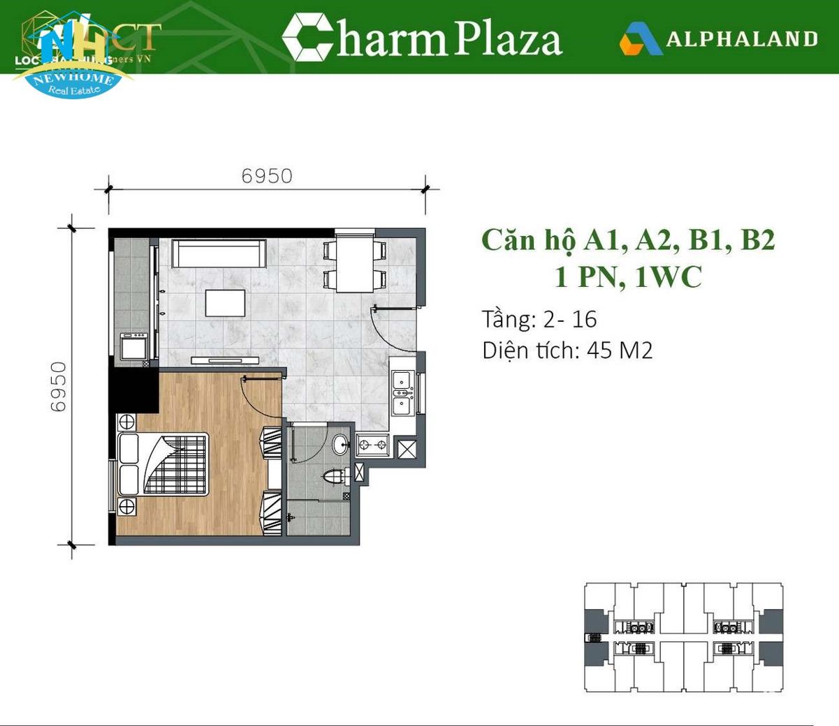 Thiết kế căn hộ dự án Charm Plaza