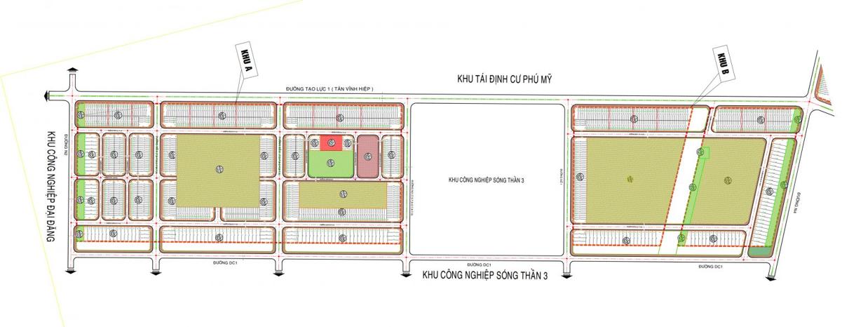 Mặt bằng dự án khu dân cư Đại Nam