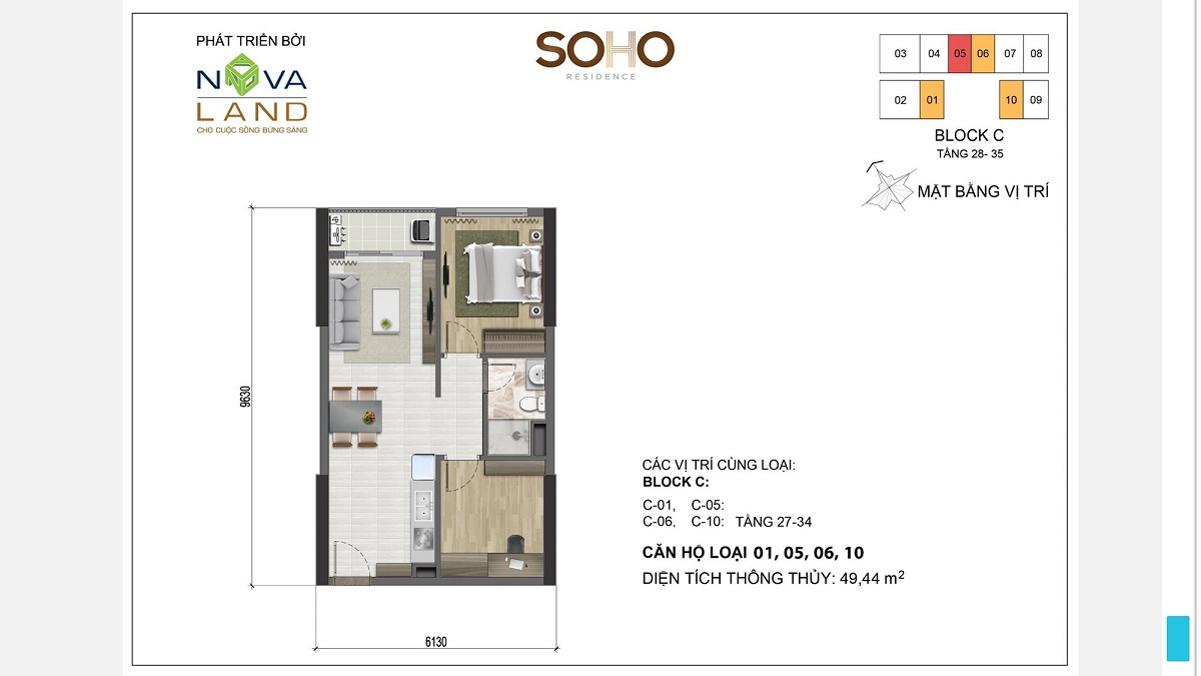 Thiết kế căn hộ dự án Soho Residence Quận 1