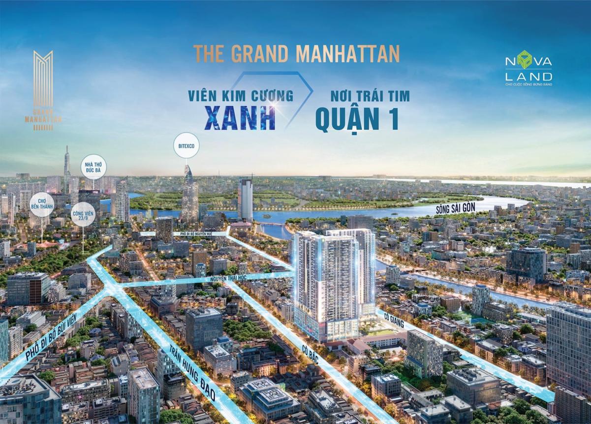 View nhìn dự án The Grand Manhattan Quận 1