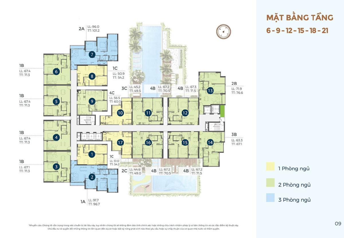 Mặt bằng dự án Precia Quận 2