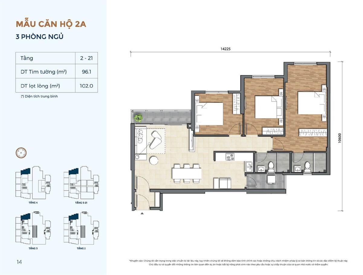 Thiết kế căn hộ dự án Precia Quận 2