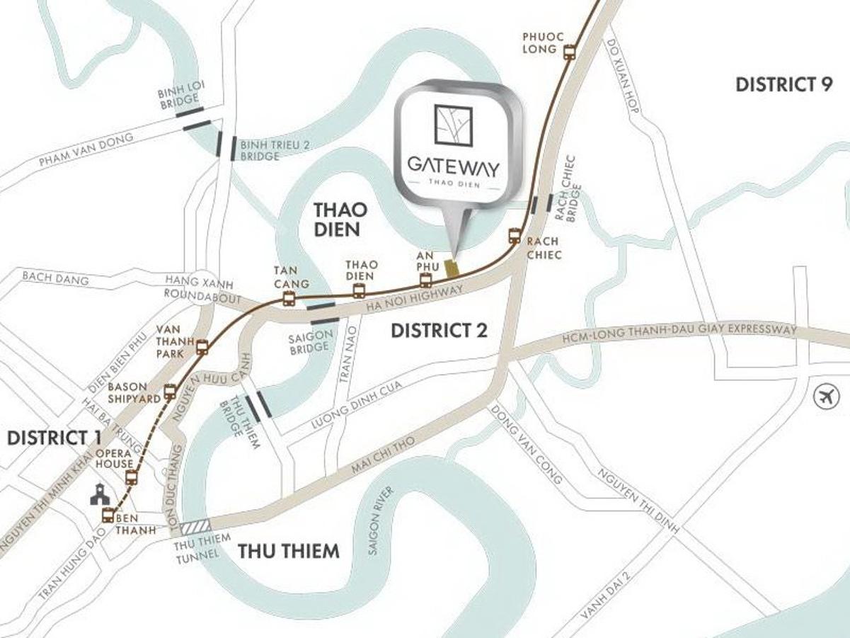 Vị trí dự án Gateway Thảo Điền