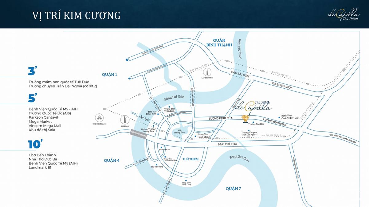 Vị trí dự án De Capella Quận 2