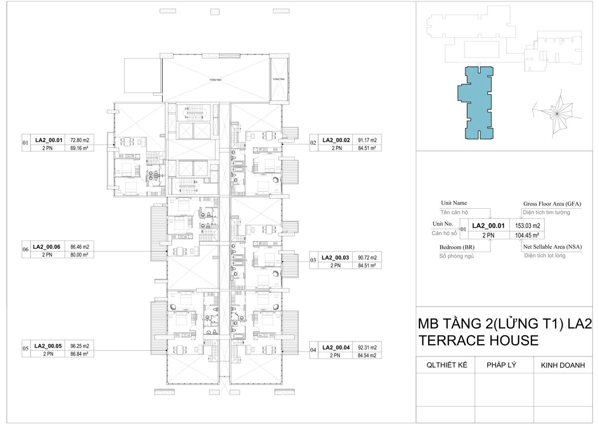 Mặt bằng dự án La Astoria Quận 2