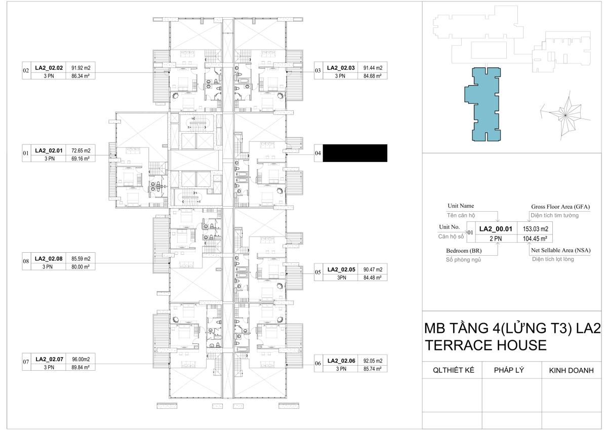 Mặt bằng dự án La Astoria Quận 2