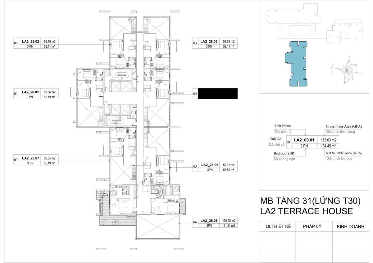 Mặt bằng dự án La Astoria Quận 2