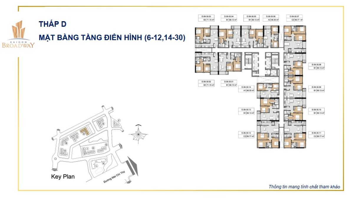 Mặt bằng dự án Sài Gòn Broadway