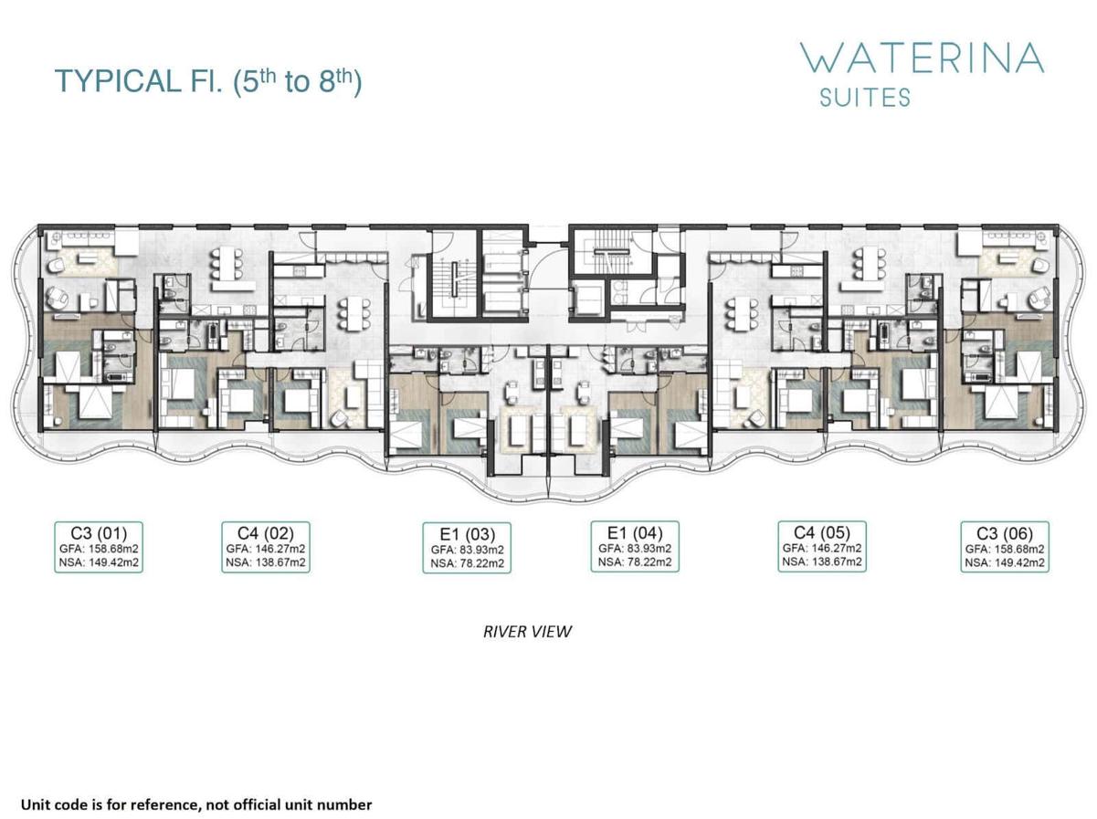 Mặt bằng dự án Waterina Suites