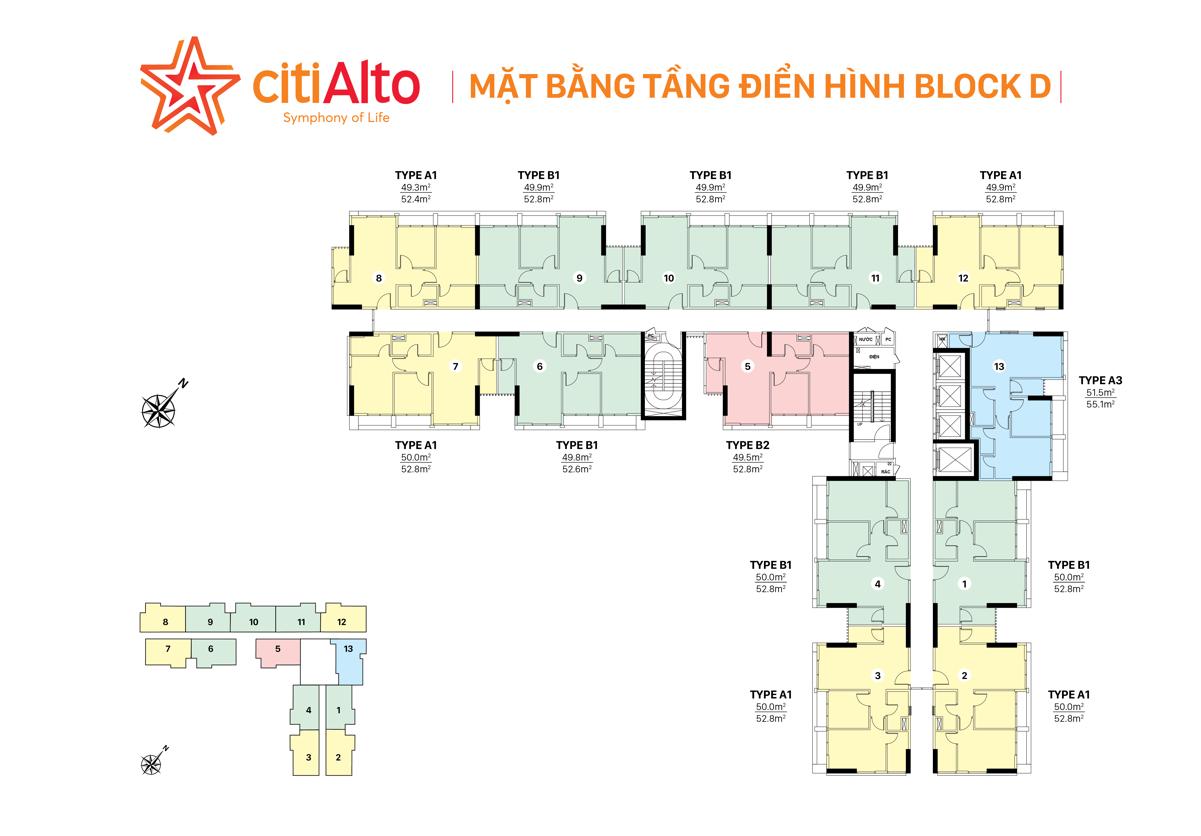 Mặt bằng dự án Citialto Quận 2