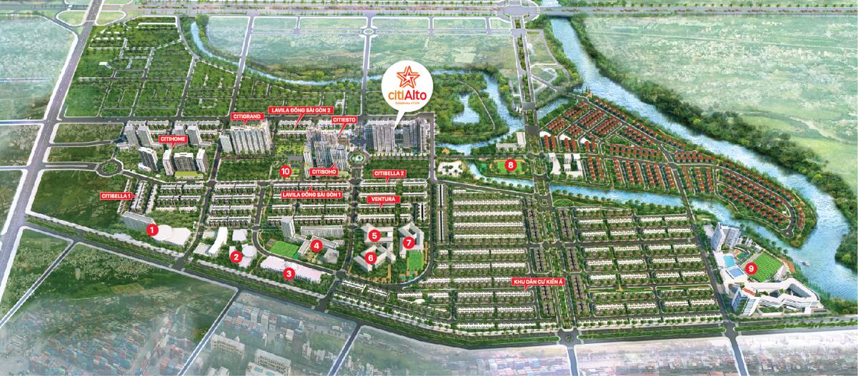 Mặt bằng dự án Citialto Quận 2