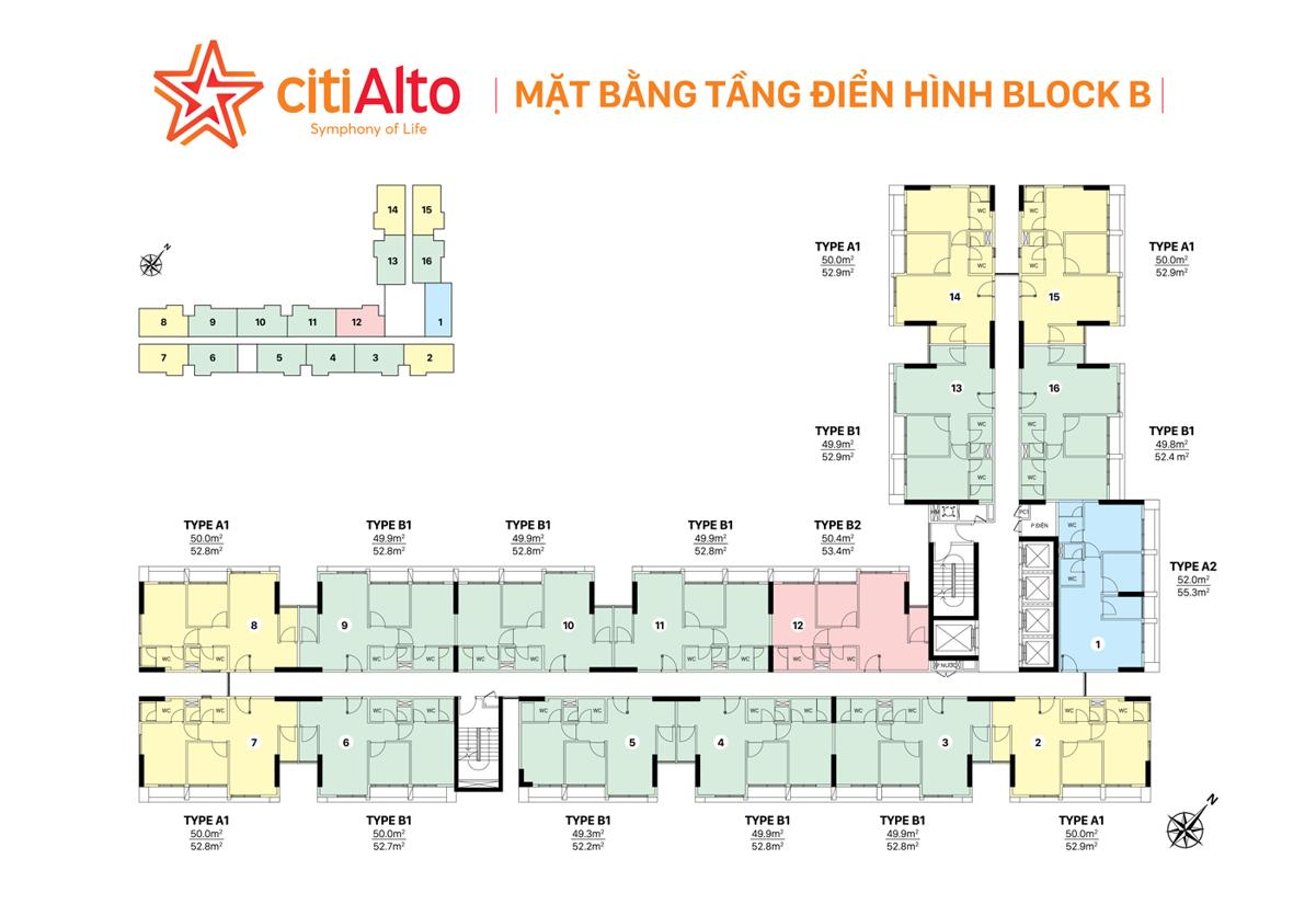 Mặt bằng dự án Citialto Quận 2