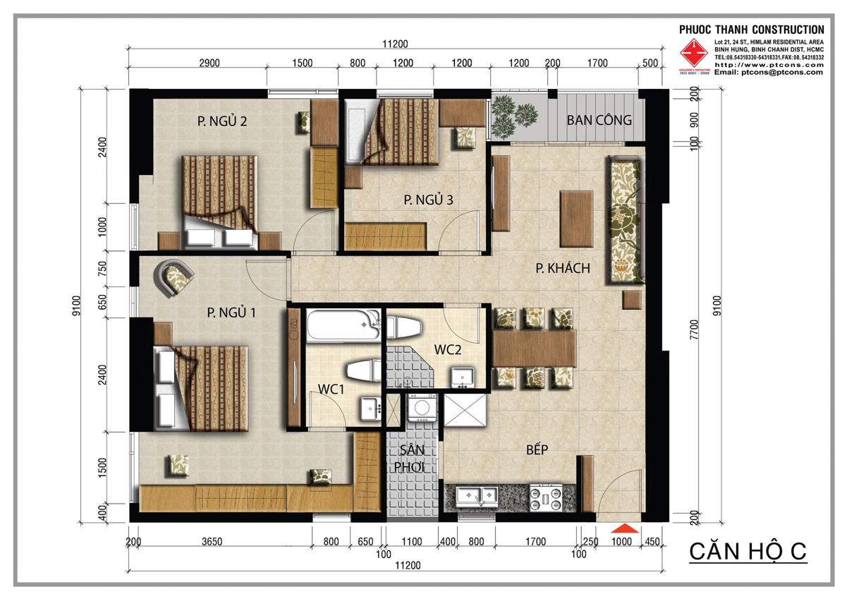 Thiết kế căn hộ dự án Centana Thủ Thiêm