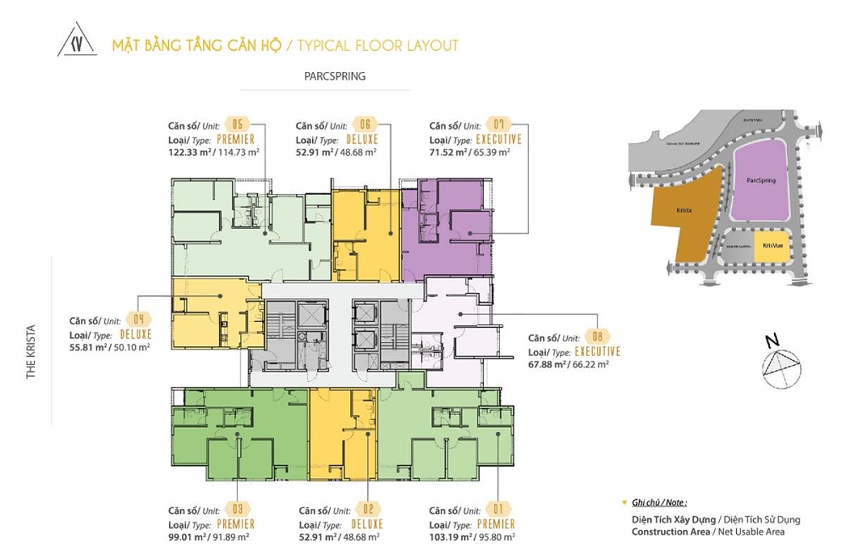 Mặt bằng dự án Kris Vue 