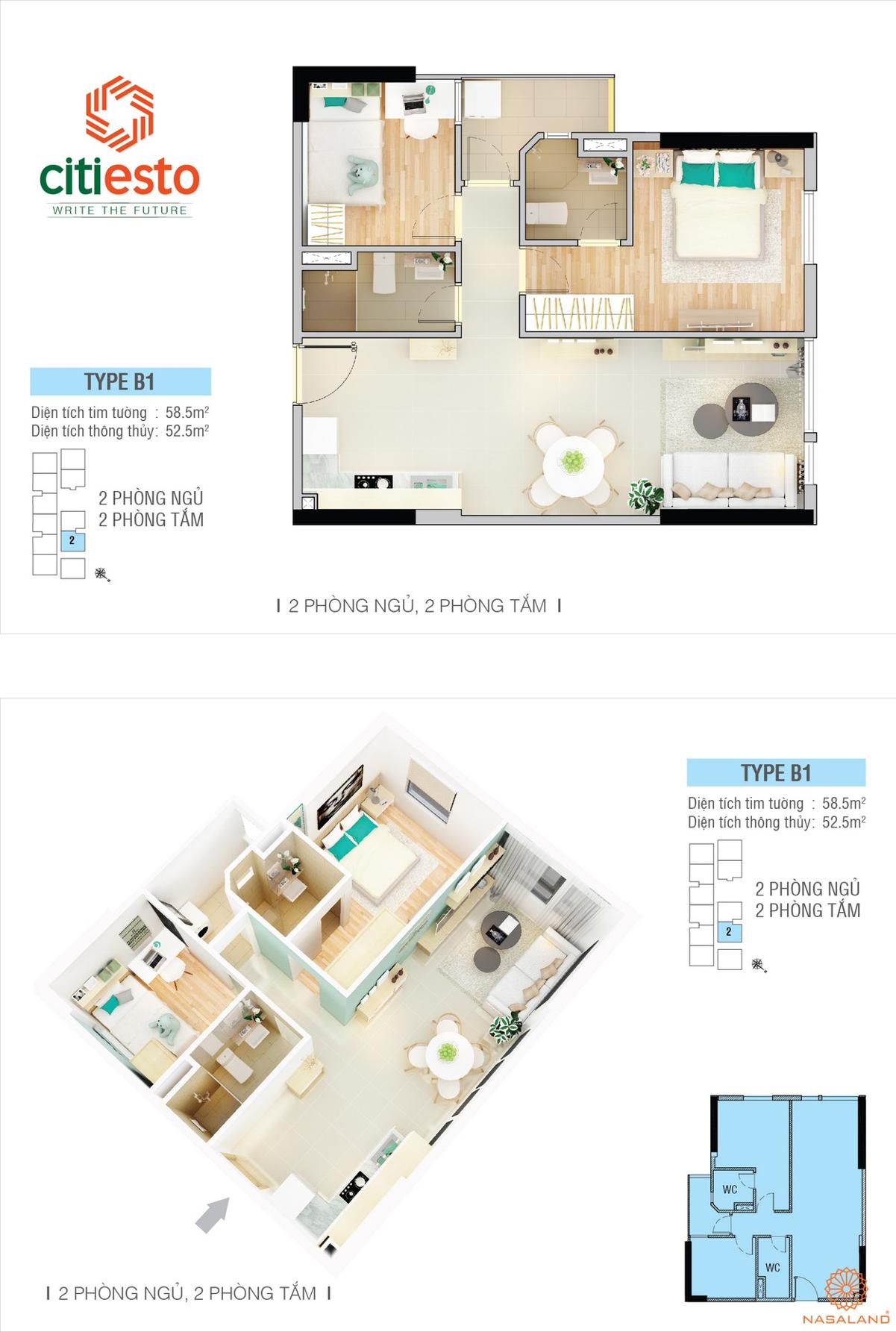 Thiết kế căn hộ dự án Citi Esto Quận 2