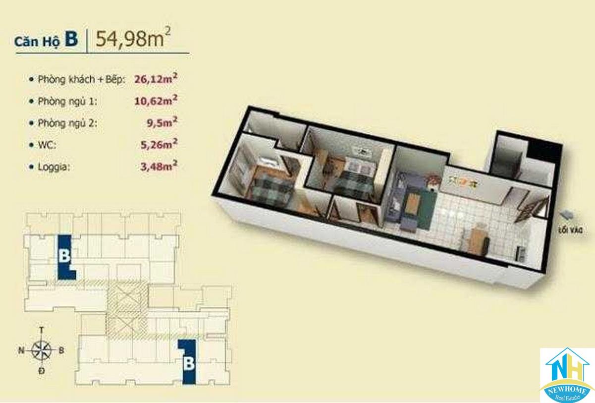 Thiết kế căn hộ dự án Cheery Apartment