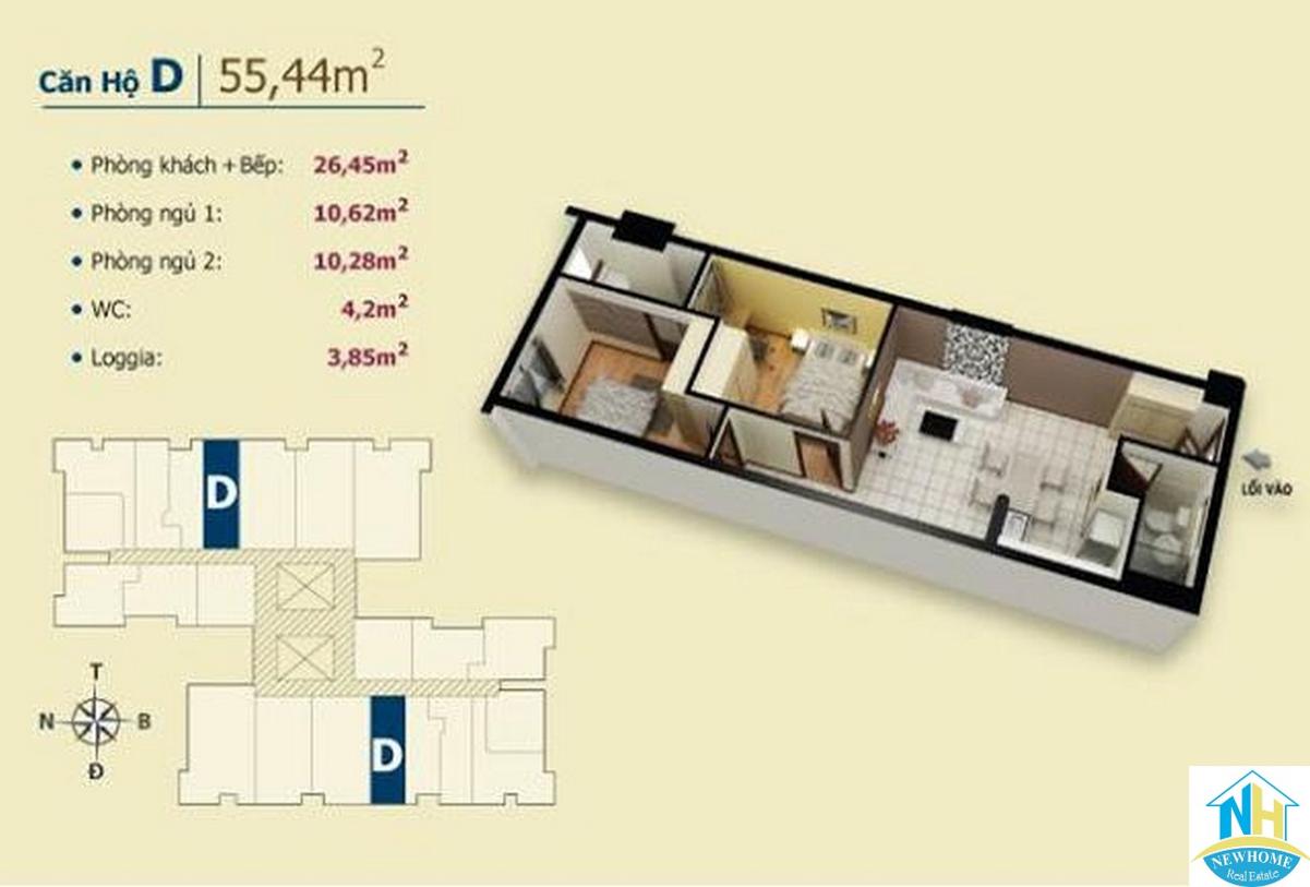 Thiết kế căn hộ dự án Cheery Apartment