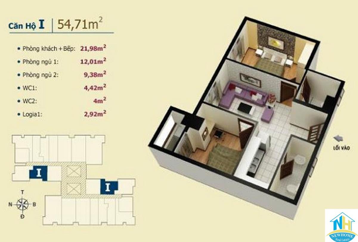 Thiết kế căn hộ dự án Cheery Apartment