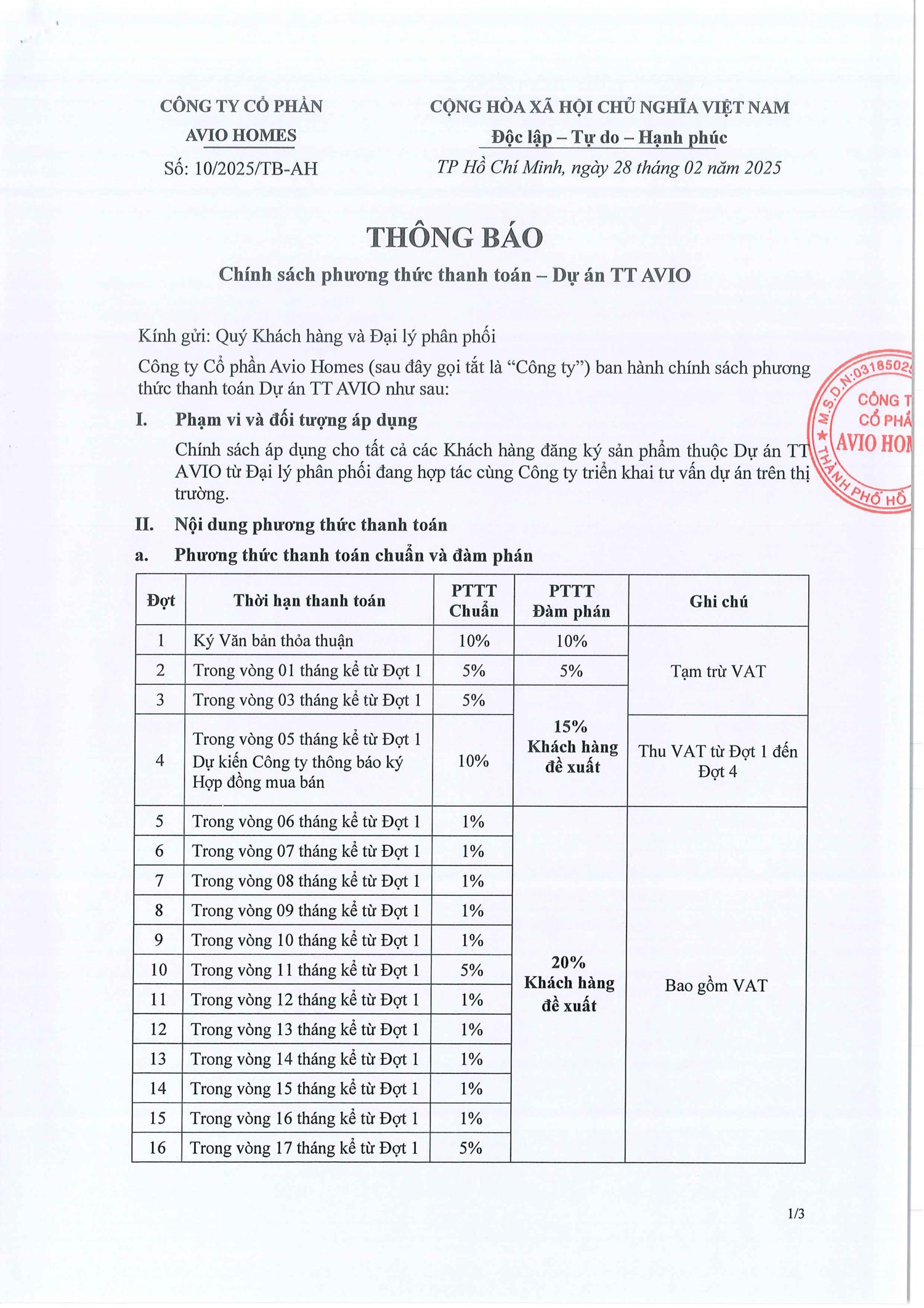 TT Avio Phương thức thanh toán TT AVIO