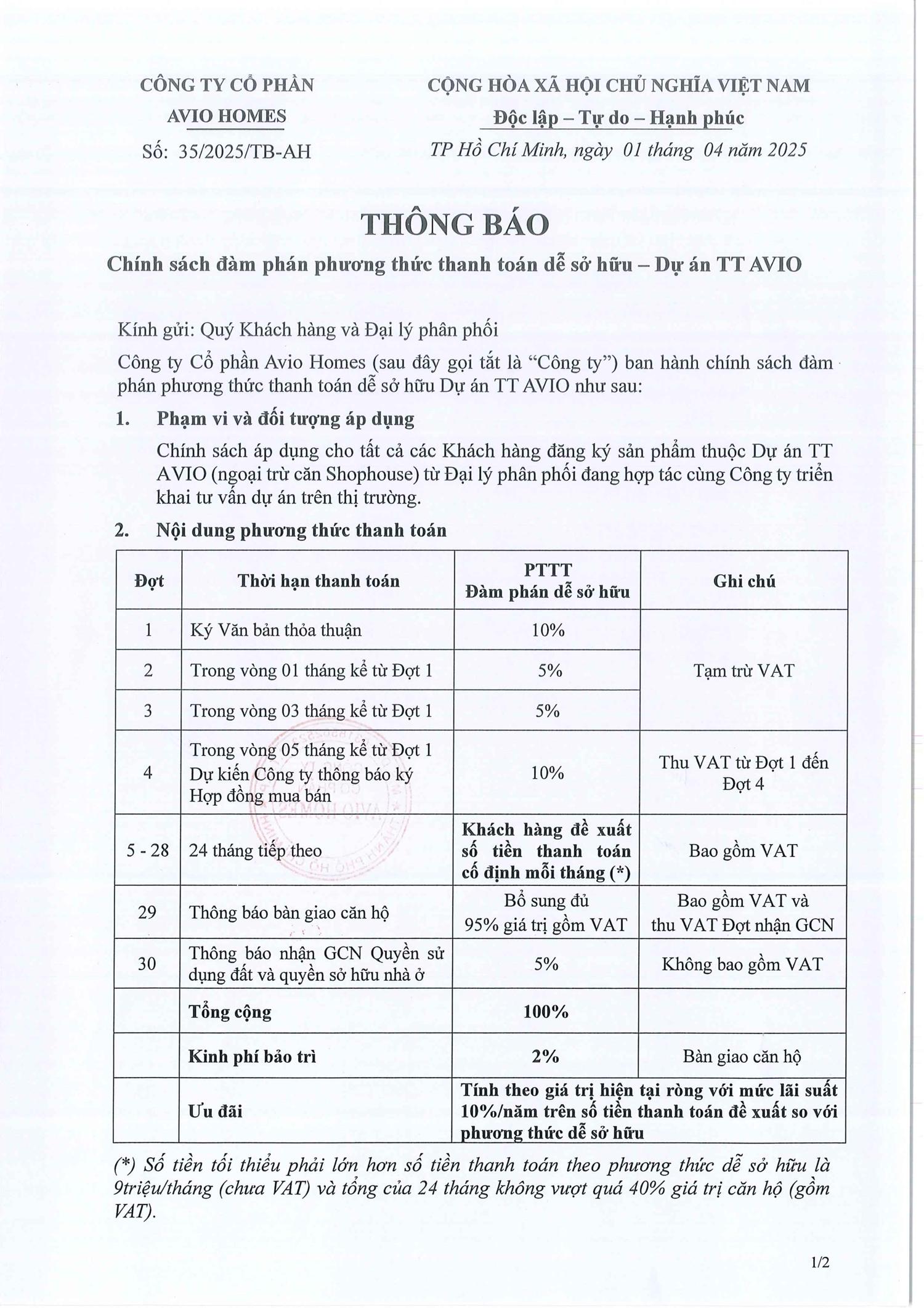 TT Avio Phương thức thanh toán TT AVIO