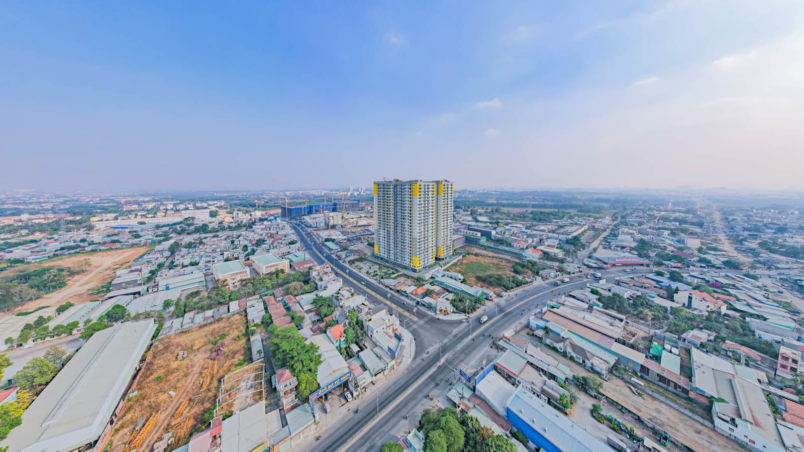 Vị trí đường Thống Nhất tháp Green Emerald Bcons City