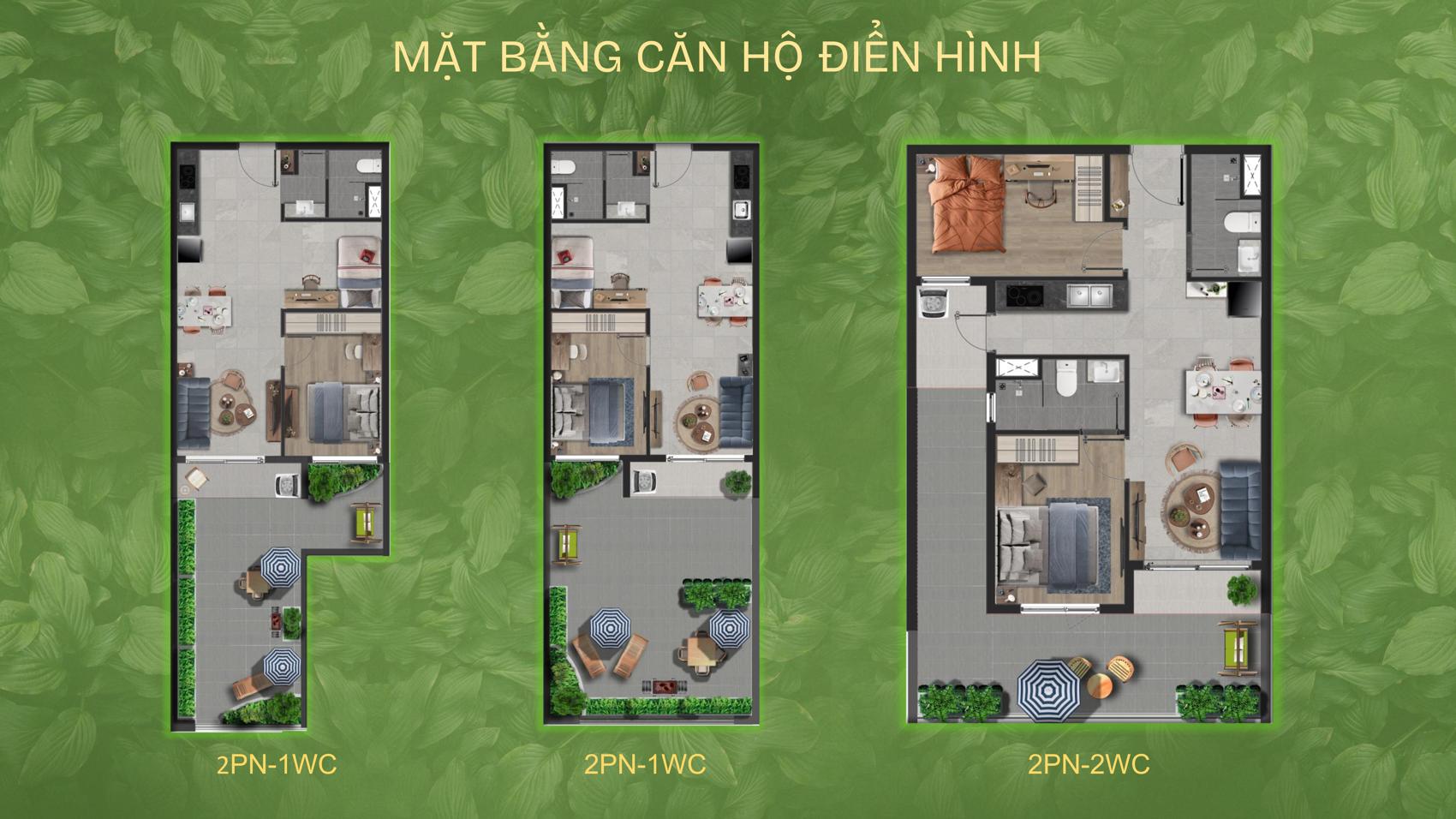 TT Avio Mặt bằng & thiết kế căn hộ sân vườn tầng 4 TT AVIO