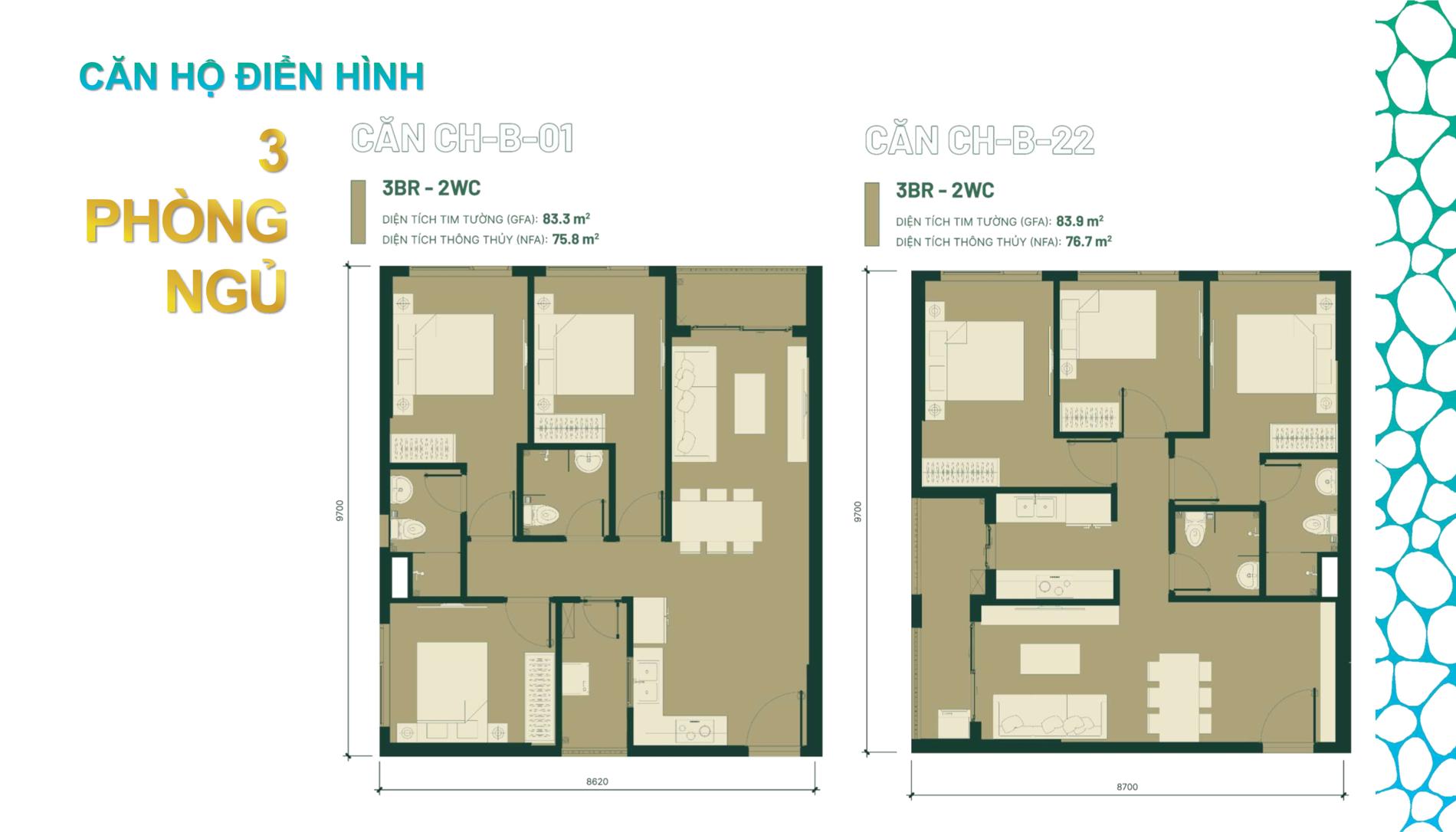 Happy One Mori Mặt bằng & thiết kế Happy One Mori