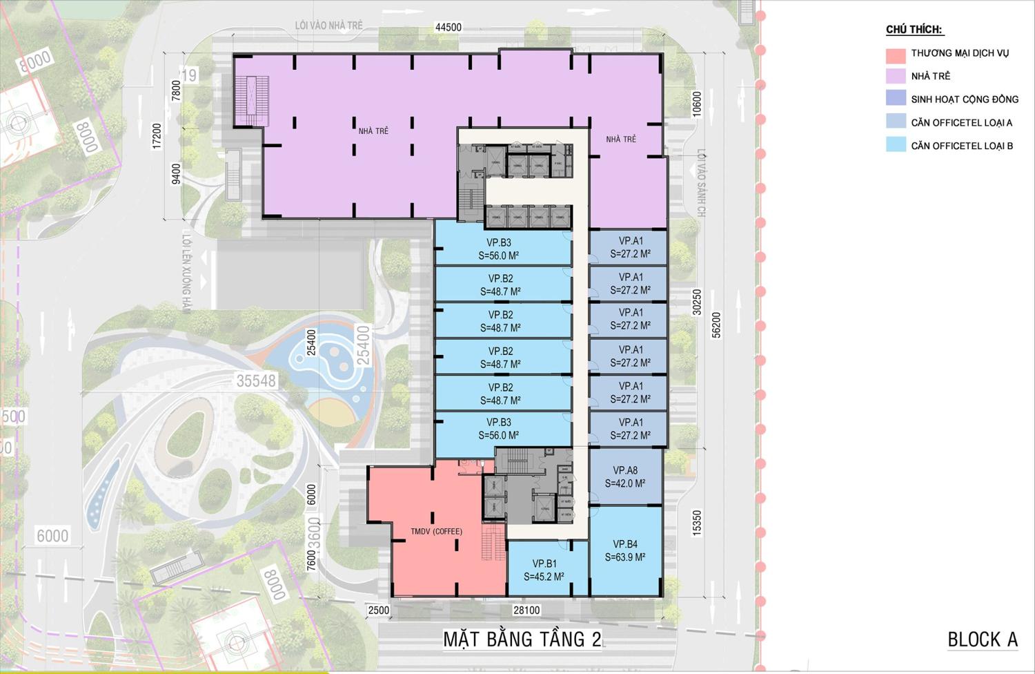 Mặt bằng & thiết kế Ava Center