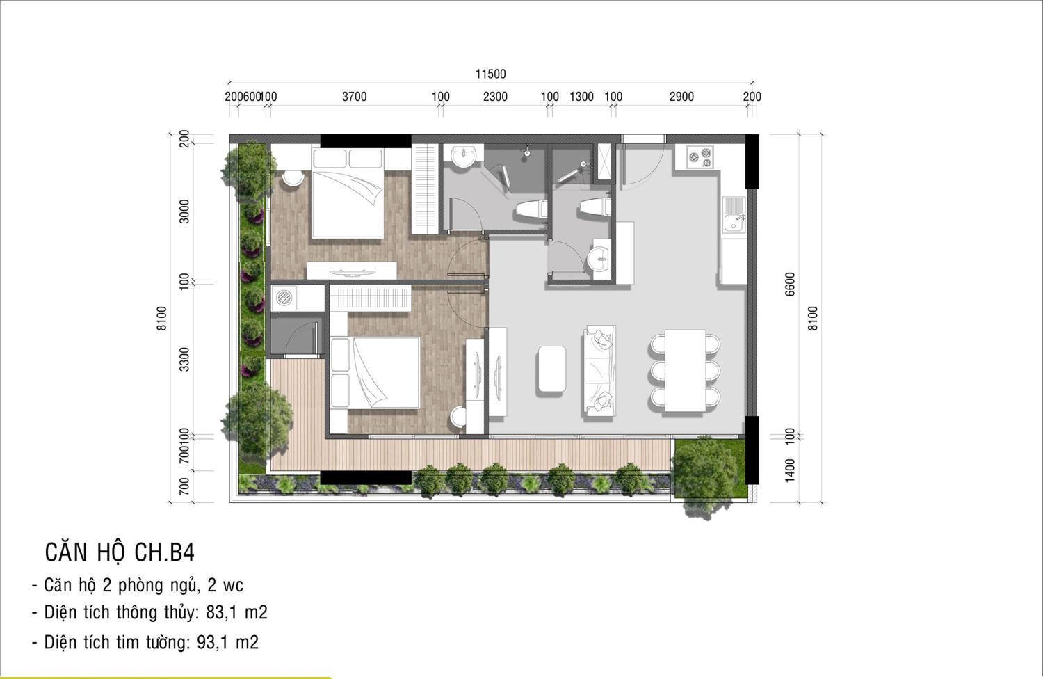 Mặt bằng & thiết kế Ava Center