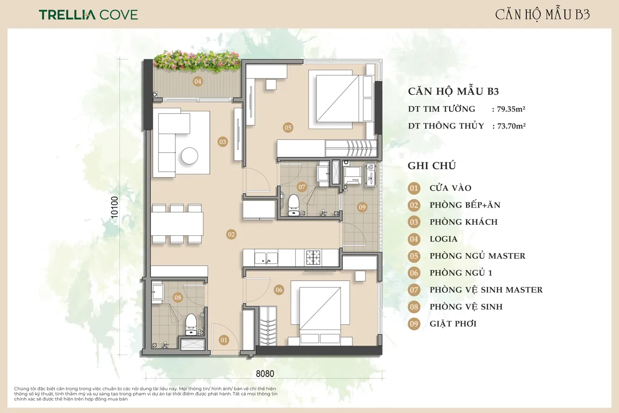 Trellia Cove Thiết kế căn hộ dự án Trellia Cove