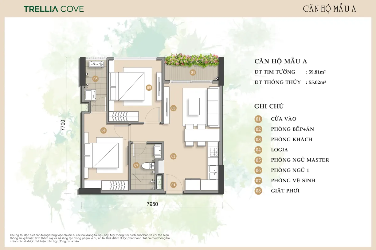 Trellia Cove Thiết kế căn hộ dự án Trellia Cove