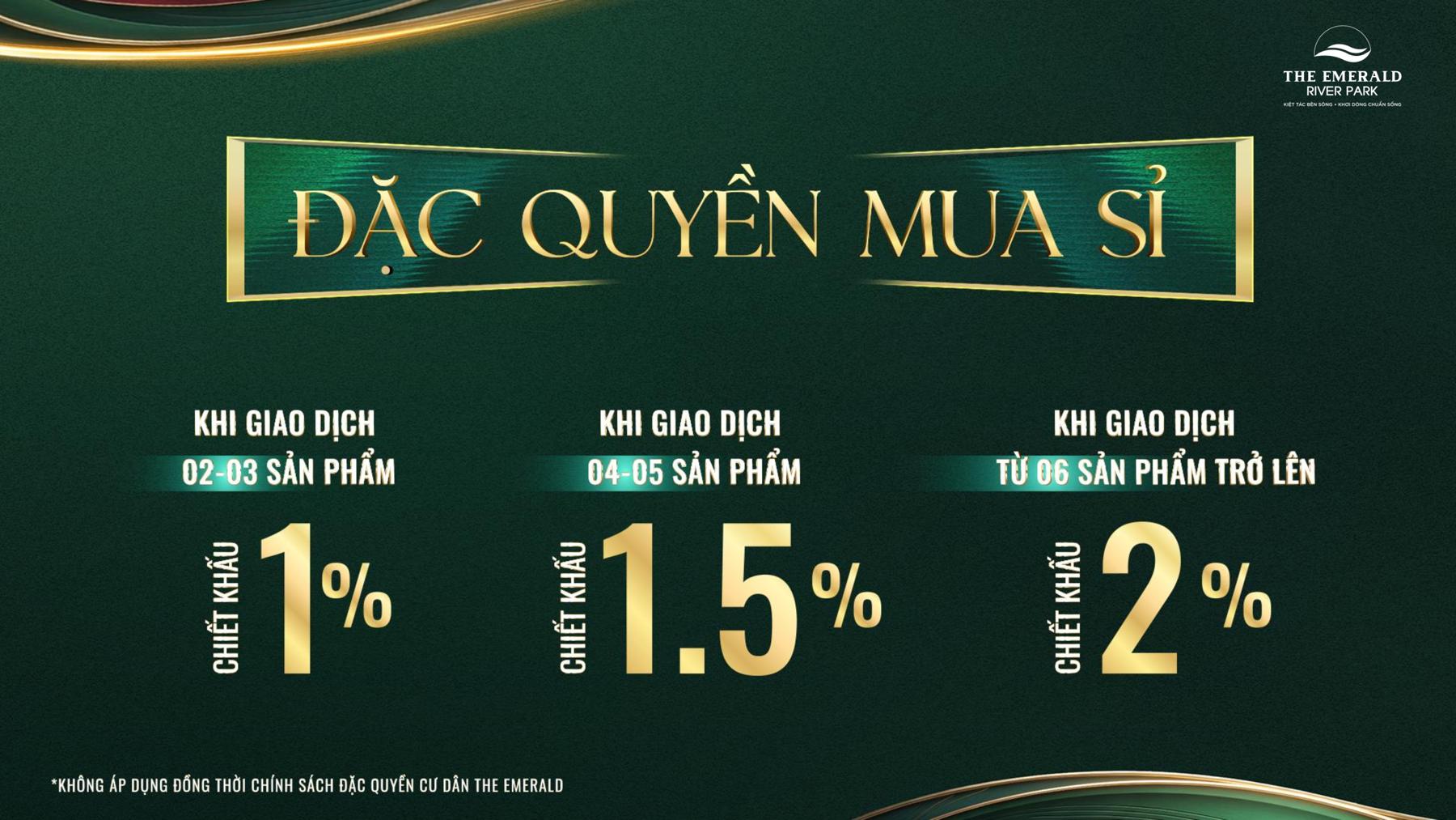 Dự án Chính sách & thanh toán The Emerald River Park