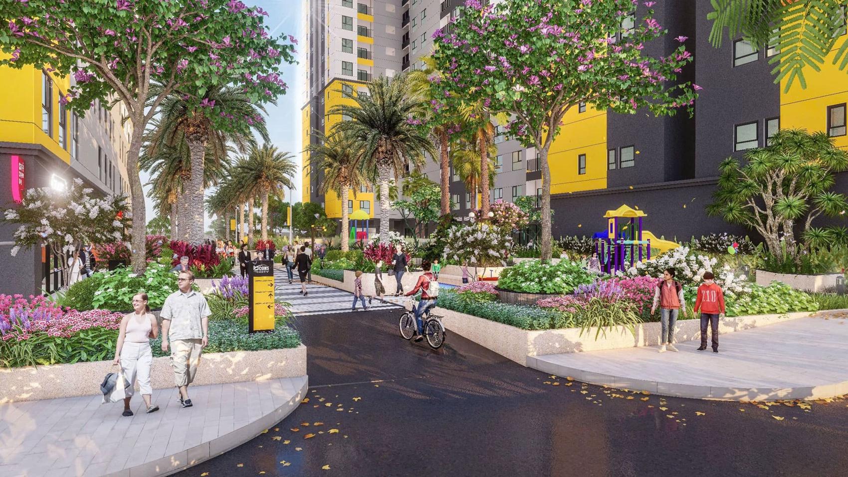 Tiện ích nội khu phong phú Bcons Newsky