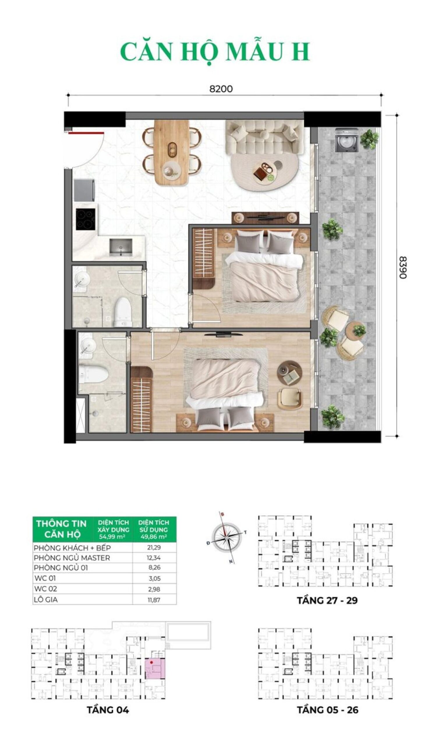 Bcons Asahi Mặt bằng & thiết kế căn hộ Bcons Asahi