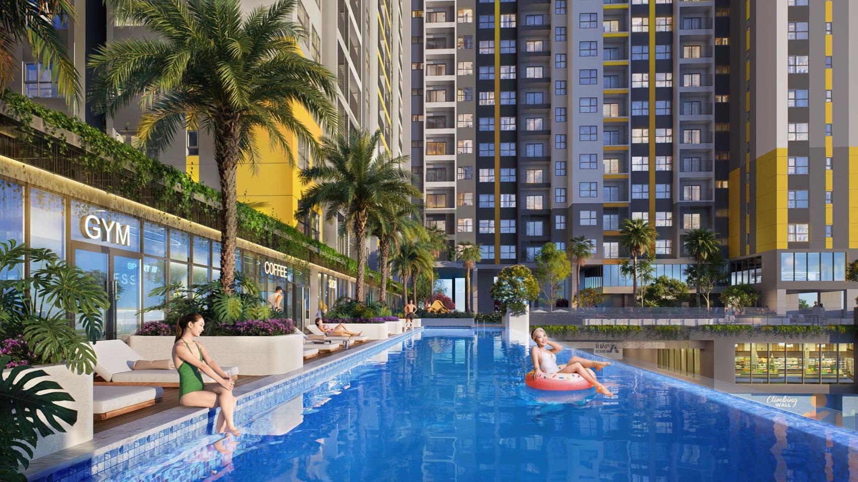 Tiện ích nội khu phong phú Bcons Newsky