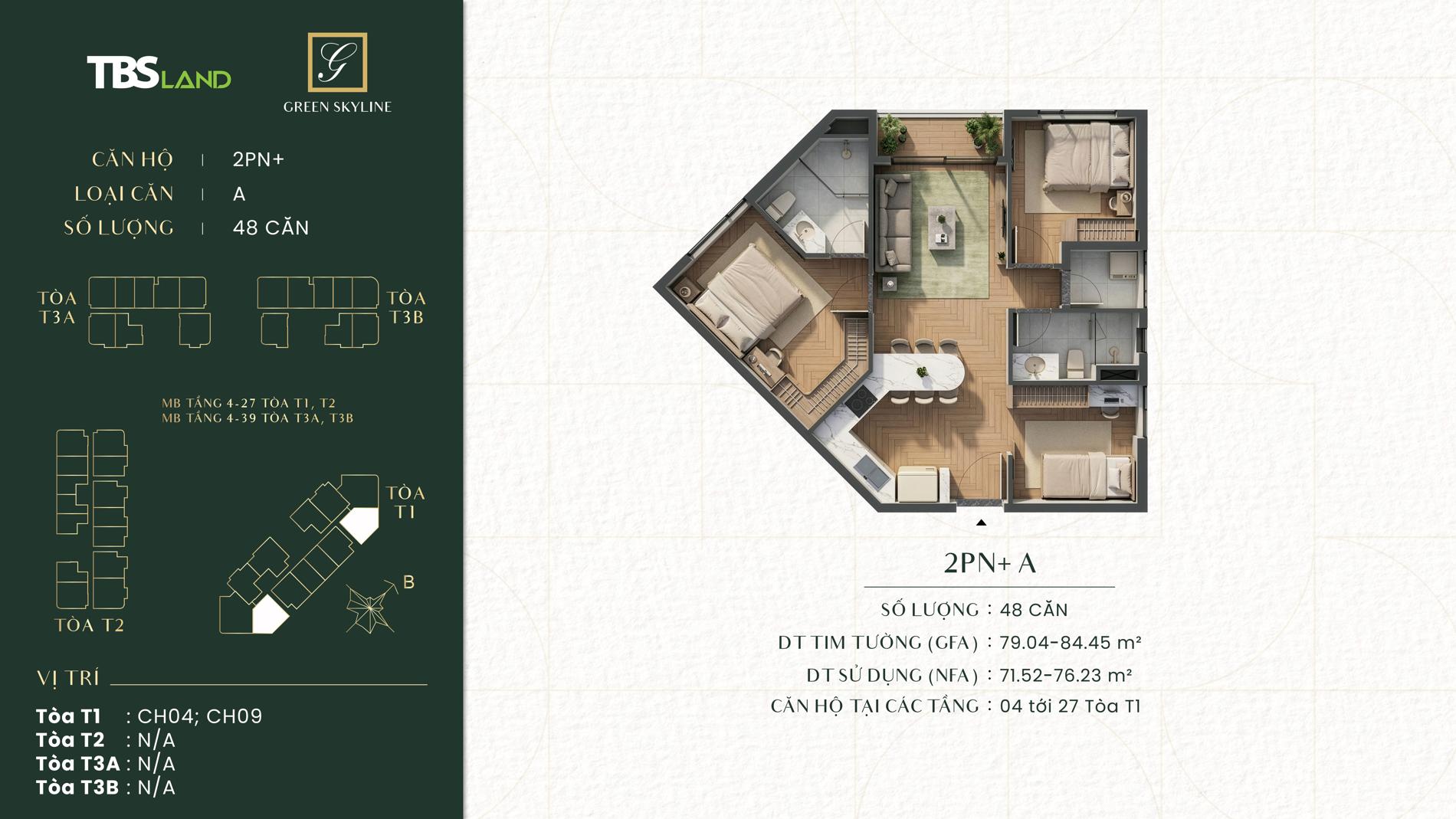 Thiết kế căn hộ Green Skyline