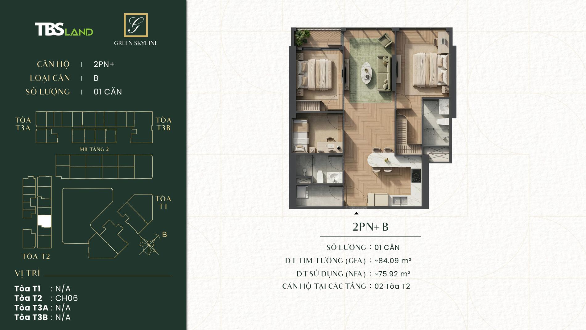 Thiết kế căn hộ Green Skyline