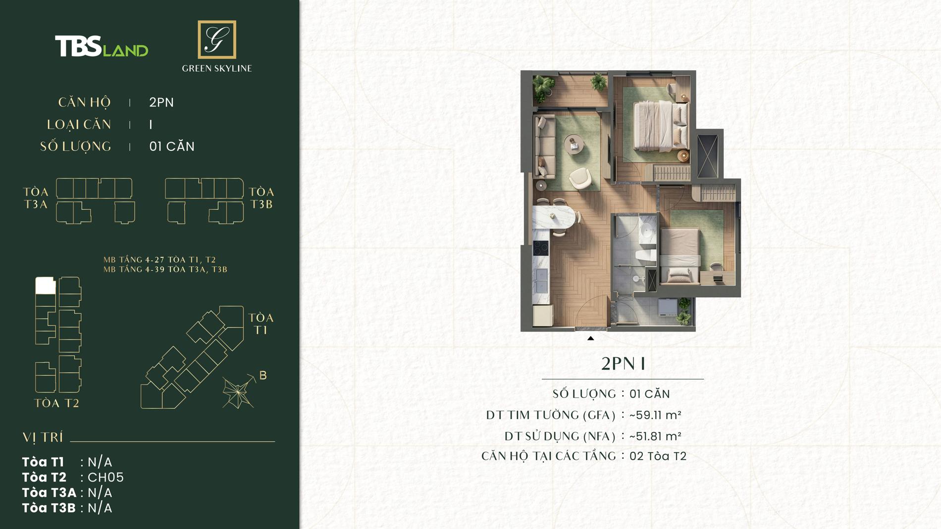Thiết kế căn hộ Green Skyline