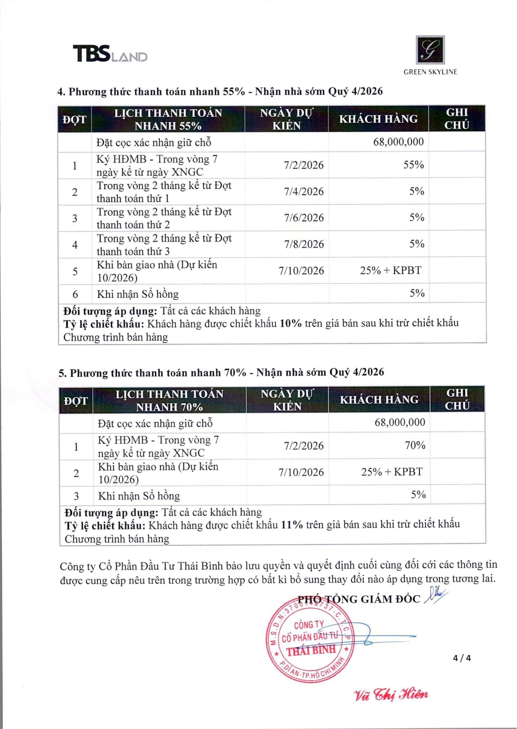 Chính sách & PTTT Greeb Skyline