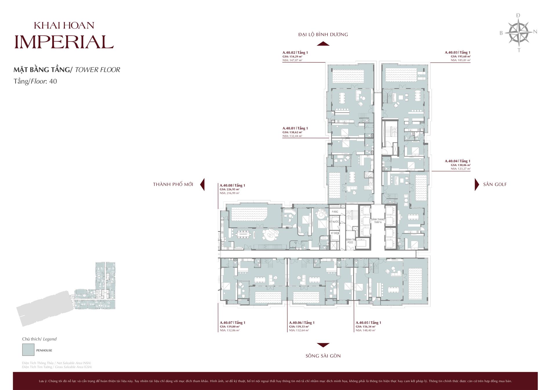 Mặt bằng & thiết kế dự án Khải Hoàn Imperial
