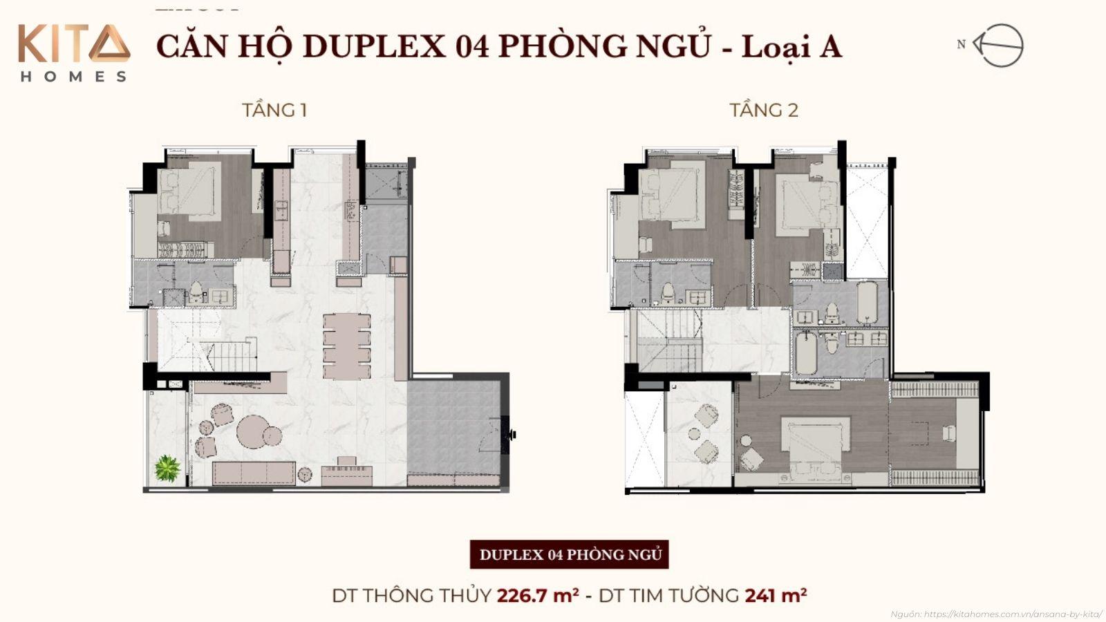 Thiết kế Duplex phòng ngủ Ansana By Kita