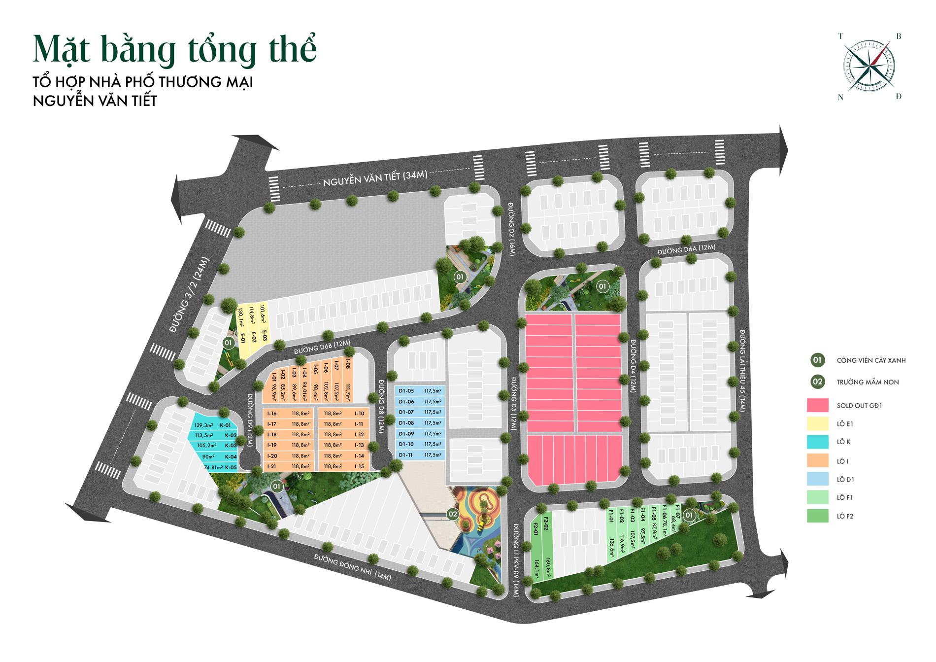 Mặt bằng KDC Nguyễn Văn Tiết