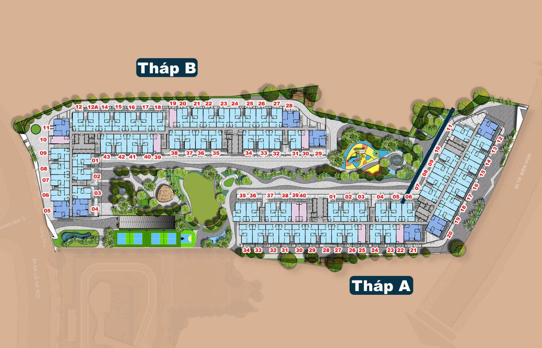 Mặt bằng & thiết kế dự án River Collection